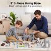 3 otters 310PCS Military Soldier Playset, Toy Soldiers Medieval Knight Army Men Pirate Castle Model Assembly for Boys Birthday Party Gift view 2