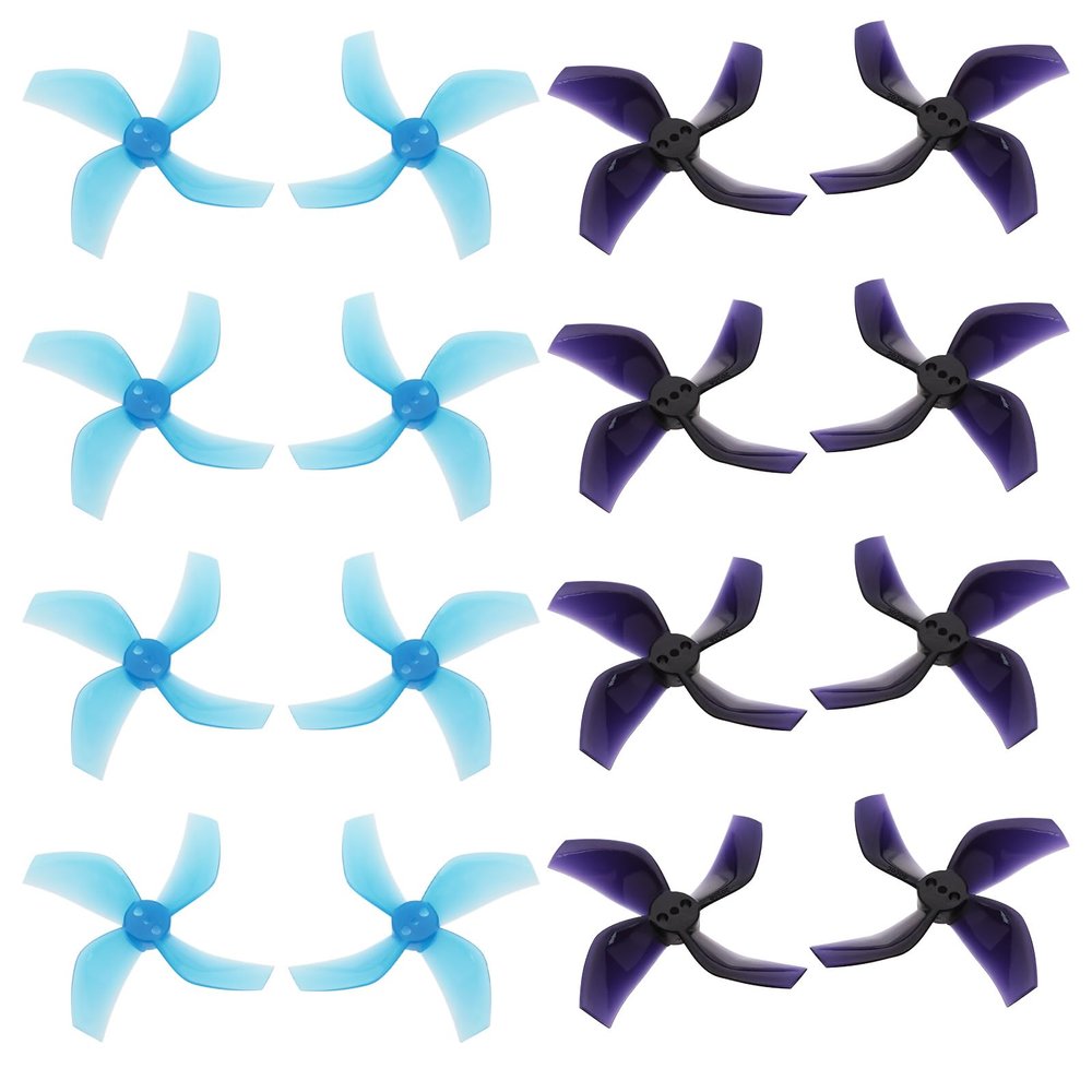 Micro Traders 16PCS 2020 4-Blade Propellers with 1.5 mm Shaft Compatible with Beta85X HD Digital VTX Drone 1103 8000KV & 1105 5000KV Brushless Motors