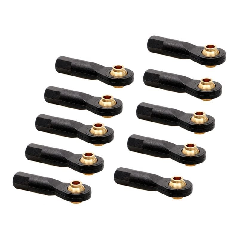 BrewJa 10PCS M2.5 M3 Ball Joint Push Rod Turn Buckle Servo Linkage Connector Tie Rods End Nylon Head Holder for RC Aircraft Spare Part (Color : M3)