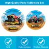 96 Pcs Monster Truck Plates and Napkins - Monster Truck Birthday Decorations and Party Supplies view 4
