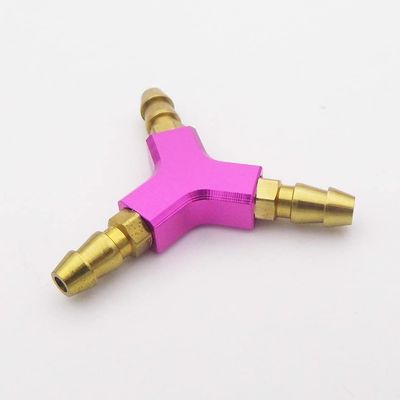 BrewJa 1PC 3-Ways Y Shape Water Nipple Fuel Nozzles Splitter Diverter for 3-4mm Silicon Tube RC Boat Speed Mono Catamaran Car Model (Color : Green)