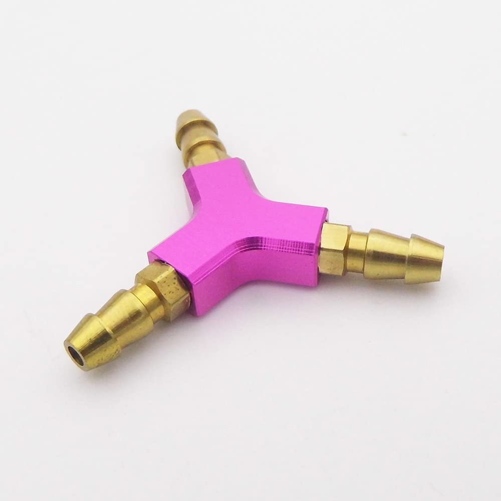 BrewJa 1PC 3-Ways Y Shape Water Nipple Fuel Nozzles Splitter Diverter for 3-4mm Silicon Tube RC Boat Speed Mono Catamaran Car Model (Color : Green)