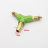 BrewJa 1PC 3-Ways Y Shape Water Nipple Fuel Nozzles Splitter Diverter for 3-4mm Silicon Tube RC Boat Speed Mono Catamaran Car Model (Color : Green) view 2