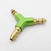 BrewJa 1PC 3-Ways Y Shape Water Nipple Fuel Nozzles Splitter Diverter for 3-4mm Silicon Tube RC Boat Speed Mono Catamaran Car Model (Color : Green) view 3