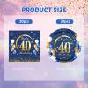 40PCS Happy 40th Birthday Decorations Navy Blue and Gold Theme Party for 40 Years Old Party Decorations Include Plates Napkins For Men Boys Girls Women view 4