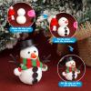 wookidel 12Pack Build a Snowman Kit Snowman Crafts for Kids, Molding Clay Snowman Building Kit, Christmas Stocking Stuffers for Kids and Adults, Christmas Ornament Gift view 4