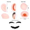 Honcloud Silicone Fake Nose and Ears with Mustache and Eyebrows for Super Plumbers Halloween Party Costume Props Makeup Accessories view 4