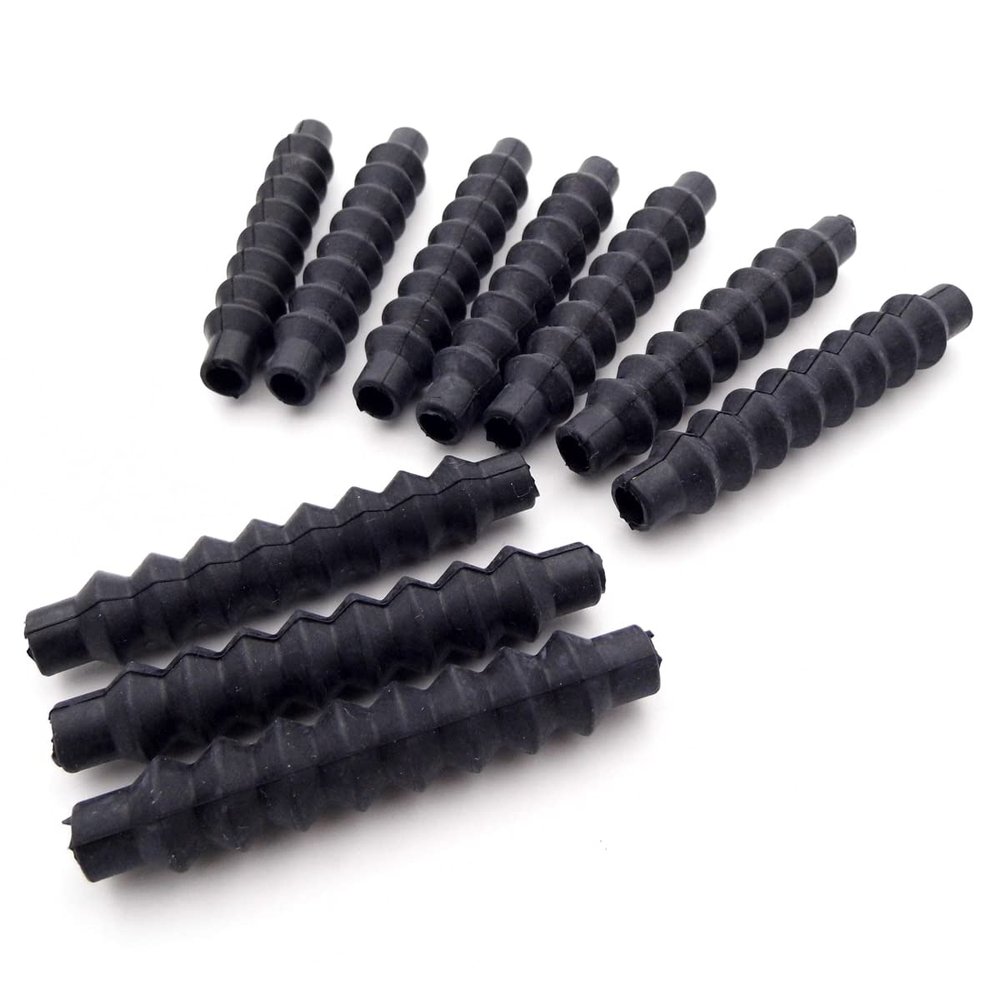 BrewJa 5PCS L58mm ID4mm Flexible Rubber Bellows Push Rod Boots Radio Box Seal for RC Model Boat Car Waterproof