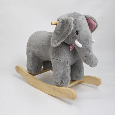 Hopscotch Squad Rocking Animal for Children Ellie The Elephant Rocking Horse Rocker. Comes with Removable Pink and Blue Bows