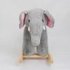 Hopscotch Squad Rocking Animal for Children Ellie The Elephant Rocking Horse Rocker. Comes with Removable Pink and Blue Bows view 2