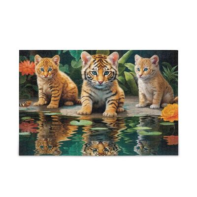 Jigsaw Puzzle 1000 Pieces Colorful Tiger for Artwork for Adults 20323125