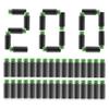 JGCWorker 200pcs Gen 2 Heavy High-End of Half-Lenth Soft Dart, Soft Short Dart for Adventure Force and Worker Blaster Series (Green Black) view 1