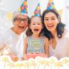 150 Pcs Happy Birthday Cake Toppers Acrylic Cake Topper Glitter Birthday Cake Decorations Double Sided for Adults Various Cake Decoration Party Supplies(Gold,Brief) view 4