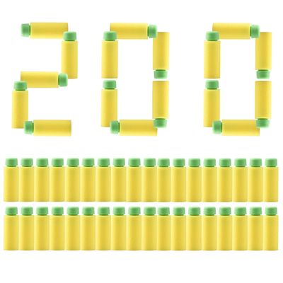 JGCWorker 200pcs Gen 2 Heavy High-End of Half-Lenth Soft Dart, Soft Short Dart for Adventure Force and Worker Blaster Series (Green Yellow)