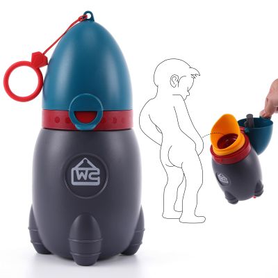 2025 Upgraded Travel Urinal for Kids,Rocket Toys Portable Emergency Urinal for Toddler,Light and Easy to Carry,Suitable for Car,Travel,Camping and Children's Urinal Potty Training(Deep Blue)