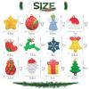 60PCS Christmas Mini Pop Keychain Fidget Toy, Mini Push Pop Bubble Fidget Sensory Toy Keychains, Christmas Pop Fidget Toys, and Decorations for Kids Party Favors Decors (60PCS) view 2