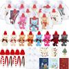 Poen 24 Set Christmas Gift 4 Inch Mini Christmas Stuffed Plush Bear with Santa Hat Scarf Cards Organza Bags Xmas Small Bear Toy Set for Holiday Party Favor(Vibrant Style) view 1