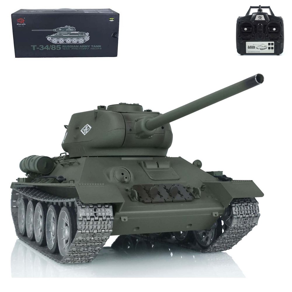 TOUCAN RC HOBBY Henglong 1/16 7.0 Soviet T34-85 RC Tank 3909 360 Metal Wheels Tracks