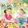 Color Dough Sets for Kids 2-4 4-8, Play Kitchen Creation Cafe Dough Toy Sets, Color Dough Tools, Coffee Maker Set Dough, Arts and Crafts Clay for Girls Boys, 8 Cans of Modeling Compound view 3