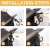3pcs Stroller Connector with 2pcs Stroller Hook, Connector for Toddlers, Quick Release Adjustable Length with Hook Stroller Connector Set Twins(Black) view 2