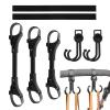 3pcs Stroller Connector with 2pcs Stroller Hook, Connector for Toddlers, Quick Release Adjustable Length with Hook Stroller Connector Set Twins(Black) view 4