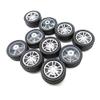 10PCS Dia. 16mm Mini Rubber Tyres Wheels Plastic 2mm Shaft Hole Axle for DIY Micro Toy Car Model Handmade Spare Parts view 1