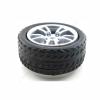 10PCS Dia. 16mm Mini Rubber Tyres Wheels Plastic 2mm Shaft Hole Axle for DIY Micro Toy Car Model Handmade Spare Parts view 3