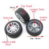 10PCS Dia. 16mm Mini Rubber Tyres Wheels Plastic 2mm Shaft Hole Axle for DIY Micro Toy Car Model Handmade Spare Parts view 4