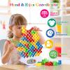 LIMYIOM 64Pcs Tetra Tower Game, Family Board for 2 Players Family Games, Christmas Stocking Stuffers for Teen Boys, Girls, Kids, Adults, Building Blocks Balance Games Toys for Family and Classroom view 3
