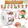 1000Pcs Christmas Stickers Roll 8 Designs Elves Decals Assorted Funny Cartoon Xmas Elf Adhesive Decorative Stickers for Gift Greeting Card Party Supplies view 2