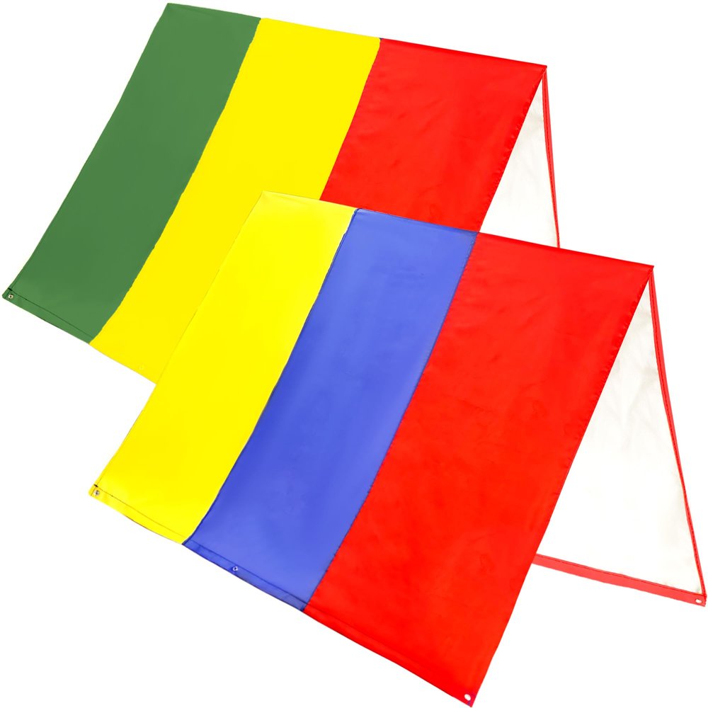 2 Pack Swingset Replacement Tarp Playground Wooden Sunshade Canopy Waterproof UV Protection Cover Playground Roof, 52" x 90" (Color Set 2)