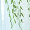 Iuokuby Idyllic White Yarn Willow Leaf Embroidery Luxury Sheer Curtains Drape Fabic Drape Rod Pocket for Living Dining Room Bedroom Kitchen(1 Panel, W 100 x L 102 inch, White) view 2