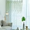 Iuokuby Idyllic White Yarn Willow Leaf Embroidery Luxury Sheer Curtains Drape Fabic Drape Rod Pocket for Living Dining Room Bedroom Kitchen(1 Panel, W 100 x L 102 inch, White) view 4