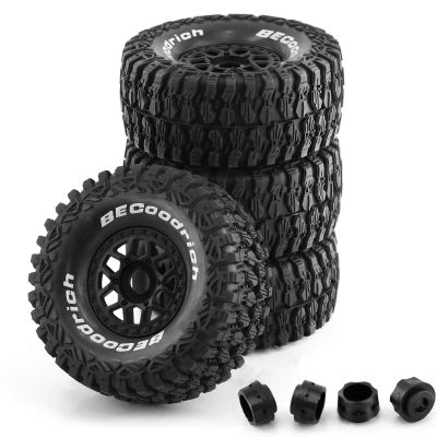 Chanmoo 1/7 1/8 RC Short Course Truck Buggy Tires and Wheels 17mm Hex OD 135mm Off Road Tyres for 1:7 1:8 Scale RC Off-Road Truck Car HSP TRAXXAS UDR 85086-4 ARRMA Mojave YK4072 DF7 4PCS (Black)