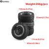 Chanmoo 1/7 1/8 RC Short Course Truck Buggy Tires and Wheels 17mm Hex OD 135mm Off Road Tyres for 1:7 1:8 Scale RC Off-Road Truck Car HSP TRAXXAS UDR 85086-4 ARRMA Mojave YK4072 DF7 4PCS (Black) view 2