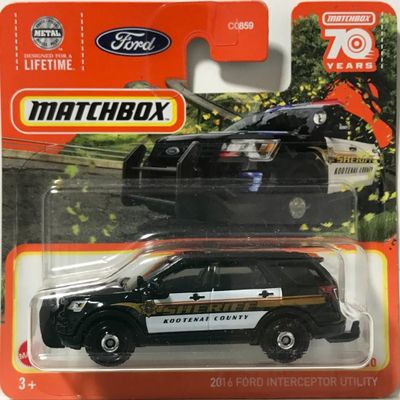 Matchbox 2016 Ford Interceptor Utility, Black 24/100 [Sheriff]