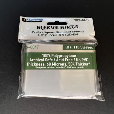 Perfect Square Standard Sleees (63.5 X 63.5 MM) 110 Pack, 60 Microns