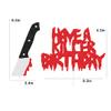 Linlmeet Horror Classic Cake Topper Decorations, Style 4 for Halloween Birthday Party Supplies, 1 Count, 5.9x3.6 inches, Paper, Killer Theme view 2