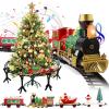 Deekin Christmas Train Set Under The Christmas Tree - Electric Xmas Tree Decoration & Gift, Elevated Train with Locomotive Santa Claus Snowman for Winter 2025 Holiday Decor view 1