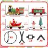 Deekin Christmas Train Set Under The Christmas Tree - Electric Xmas Tree Decoration & Gift, Elevated Train with Locomotive Santa Claus Snowman for Winter 2025 Holiday Decor view 2