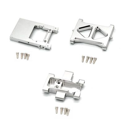 BrewJa Metal Beam Servo Bracket Gearbox Mount Compatible with 1/18 FMS EAZYRC Rochobby FJ Cruiser Patriot Katana RC Car Upgrade Parts (Color : Silver)