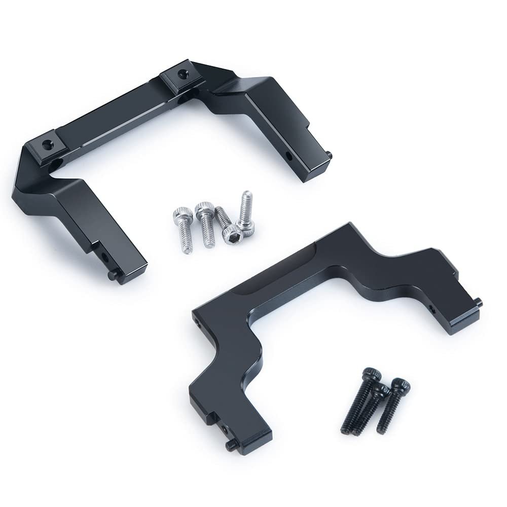 BrewJa Metal Front Rear Bumper Mount Compatible with Axial SCX24 AXI00001 Chevrolet C10 1/24 RC Crawler Truck Car Shell Body Frame Parts (Color : Rear and Front)