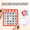 GSE Games & Sports Expert 50-Pack Multi-Color Bingo Game Cards with Easy Read Numbers, Reusable Paper Bingo Sheets for Large Groups, Family/Friend Parties view 3