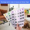 GSE Games & Sports Expert 50-Pack Jumbo Multi-Color Bingo Cards, Large Font Numbers, Reusable Bingo Cardboard for Large Groups, Family/Friend Parties, Game Nights view 4
