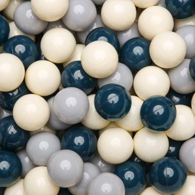 GOGOSO Ball Pit Balls for Toddler, Baby Plastic Playballs Kids Soft Pastel Pelotas Non-Toxic BPA-Free,Dark Green +Gray+White,100 Balls