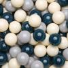 GOGOSO Ball Pit Balls for Toddler, Baby Plastic Playballs Kids Soft Pastel Pelotas Non-Toxic BPA-Free,Dark Green +Gray+White,100 Balls view 1
