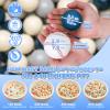GOGOSO Ball Pit Balls for Toddler, Baby Plastic Playballs Kids Soft Pastel Pelotas Non-Toxic BPA-Free,Dark Green +Gray+White,100 Balls view 2