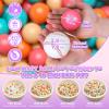 GOGOSO Ball Pit Balls for Toddler, Baby Plastic Playballs Kids Soft Pastel Pelotas Non-Toxic BPA-Free,Cream Pink+Orange+Green,100 Balls view 2