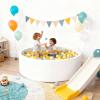 GOGOSO Ball Pit Balls for Toddler, Baby Plastic Playballs Kids Soft Pastel Pelotas Non-Toxic BPA-Free,Cream Yellow+Blue,100 Balls view 4