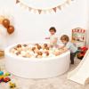 GOGOSO Ball Pit Balls for Toddler, Baby Plastic Playballs Kids Soft Pastel Pelotas Non-Toxic BPA-Free,Cream Coffee+Khaki+White,100 Balls view 4